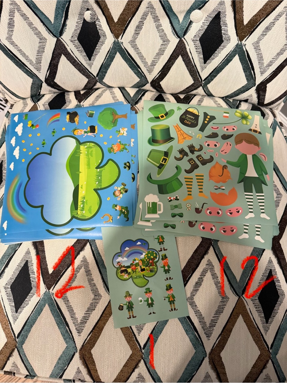 St. Patrick's Day Sticker Kit - Green Shamrock Theme